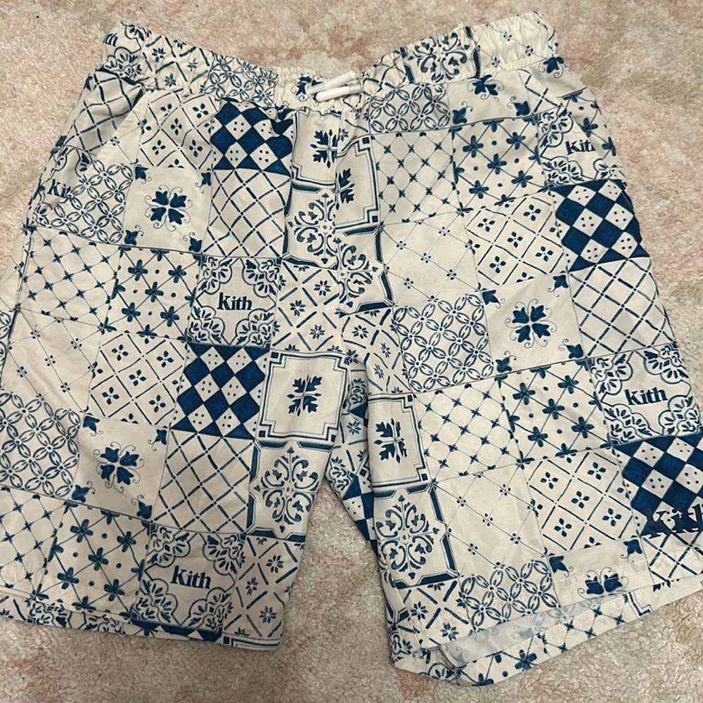 Kith mosaic swim shorts